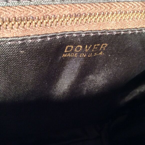 Vintage Dover Handbag/Purse Women’s Ivory Faux Crocodile(Vinyl) Bakelite Closure - Picture 3 of 5